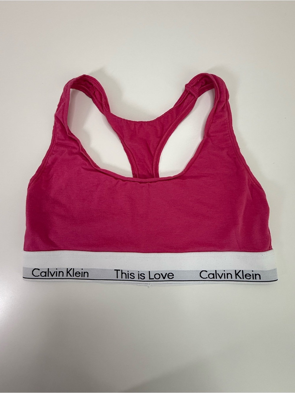 Calvin Klein | "This Is Love" Racerback Bralette | Pink | Size Medium